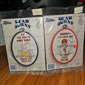 Dear John Quick and Easy Cross Stitch Kits Set of 2